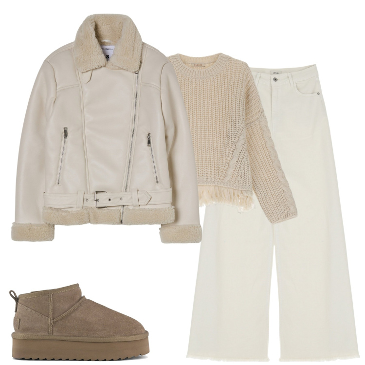 Outfit donna - City. Stile Trendy per Tutti i giorni. Abbinamento con blazer, maglieria, jeans, stivaletti.