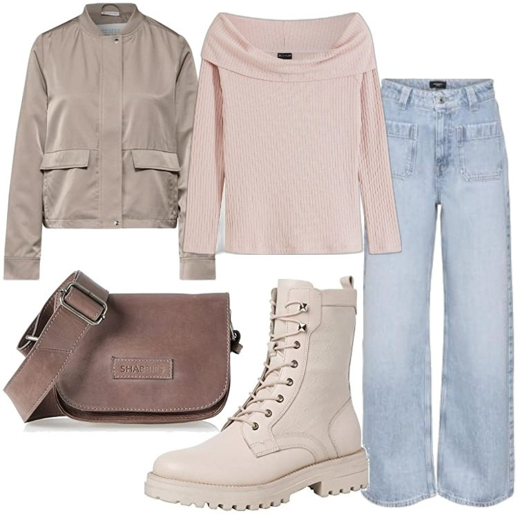 Outfit femme - Urban #5765. Style Urban pour Tous les jours. Assortir avec t-shirts, jeans, bottines, sacs besace, blazers.