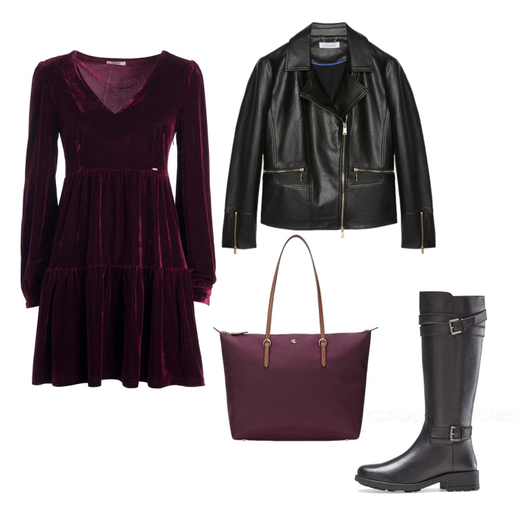 Outfit donna - Witch. Stile Casual per Tutti i giorni. Abbinamento con stivali, vestiti, borse tote, blazer.