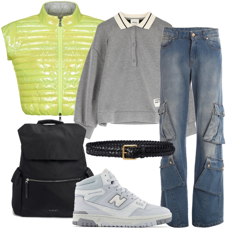 Outfit donna - Ricreazione. Stile Urban per Scuola/Università. Abbinamento con sneakers, jeans, felpe, blazer, cinture, zaini.