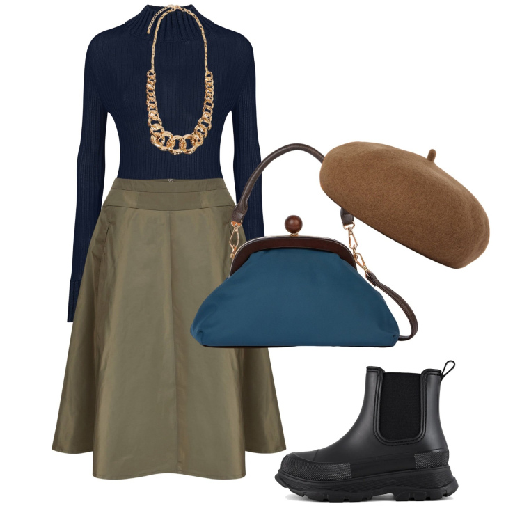 Outfit donna - Dicembre... Come una regina - @monyk. Stile Chic per Tutti i giorni. Abbinamento con gonne, stivali, maglieria, cappelli e berretti, clutch, collane.