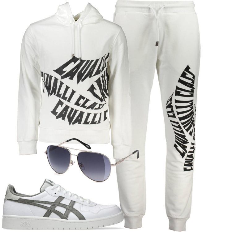 Outfit uomo - Sporty. Stile Casual per Tutti i giorni. Abbinamento con sneakers, occhiali da sole, pantaloni, felpe con cappuccio.