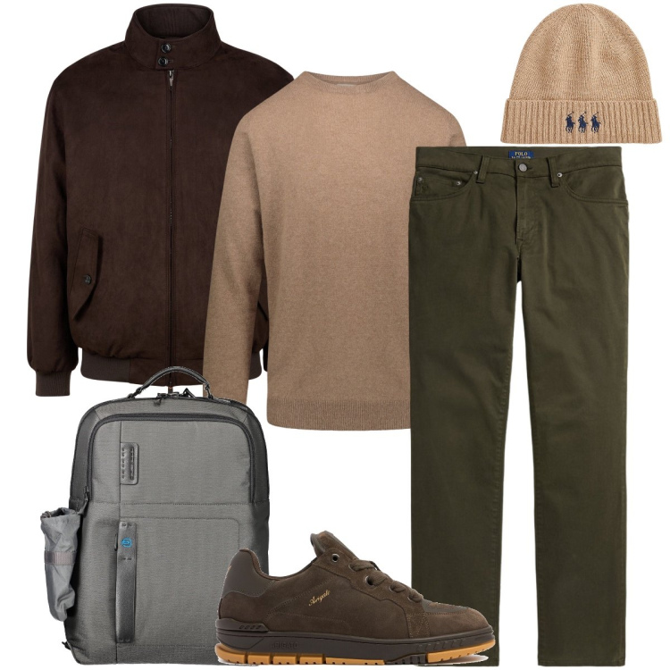 Outfit uomo - In ufficio. Stile Urban per Ufficio. Abbinamento con pantaloni, berretti, maglieria, giacche, borse sportive, sneakers.