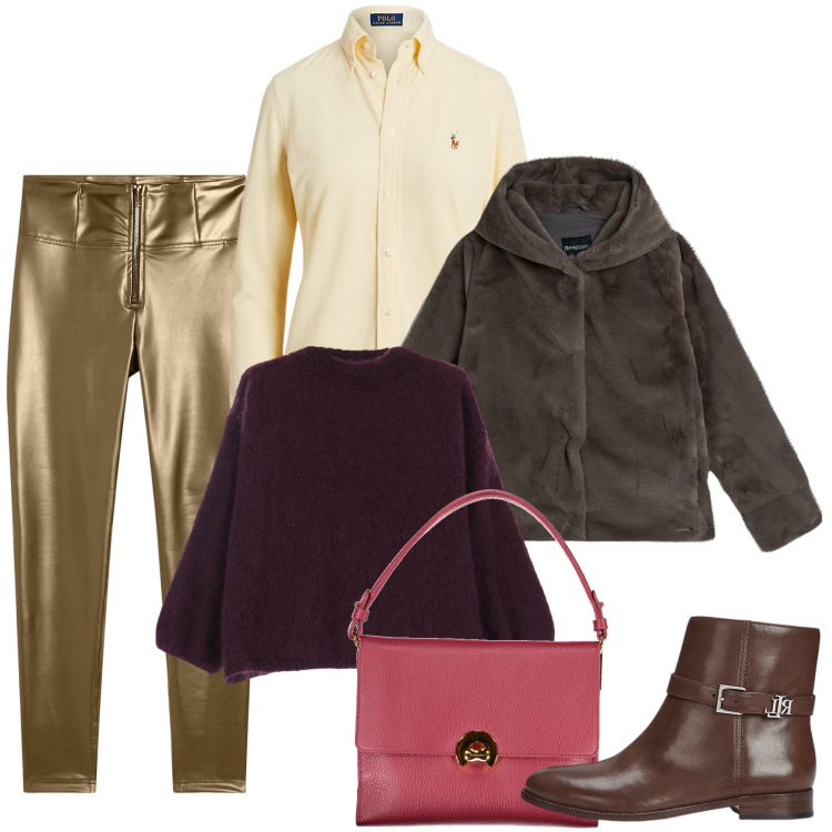 Outfit donna - I leggins chic. Stile Urban per Tutti i giorni. Abbinamento con pullovers, pantaloni skinny, blazer, camicie, stivaletti, borse a spalla.