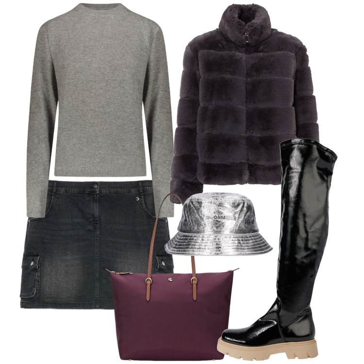 Outfit donna - Vernice per i cuissards. Stile Urban per Tutti i giorni. Abbinamento con ecopellicce, stivali, borse tote, cappelli, pullovers, gonne.
