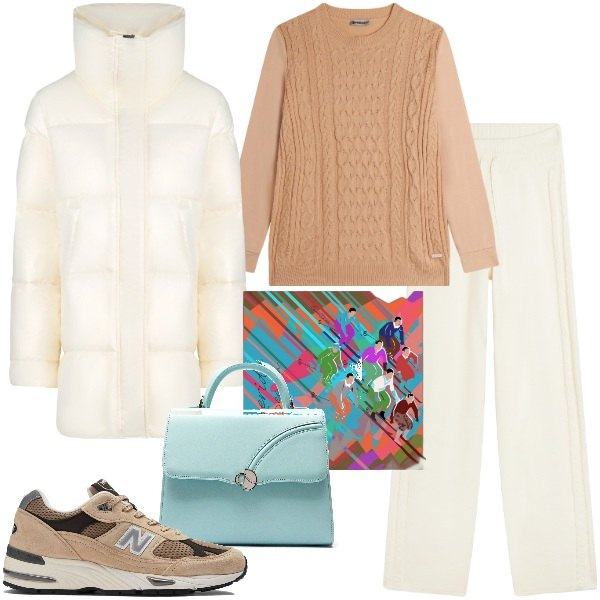 Outfit donna - Questa sono io, lo stile che mi rapprese. Stile Sporty chic per Tutti i giorni. Abbinamento con sneakers, pantaloni, maglieria, blazer, foulard, borse a mano.