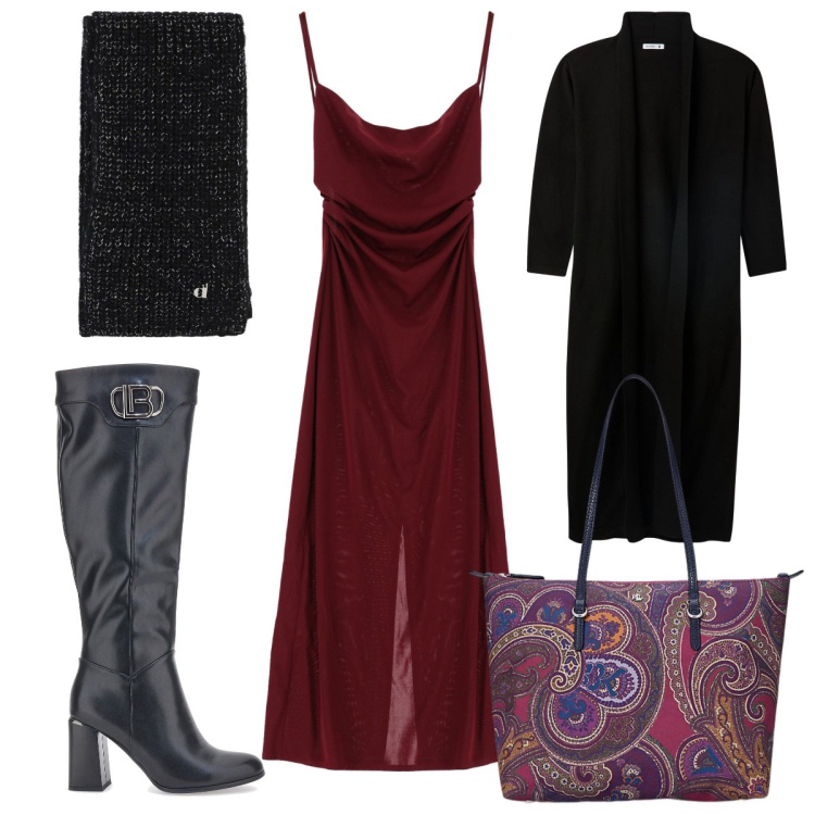 Outfit donna - Layering sofisticato: super sexy. Stile Sexy per Tutti i giorni. Abbinamento con cardigans, vestiti midi/longuette, sciarpe, borse tote, stivali.