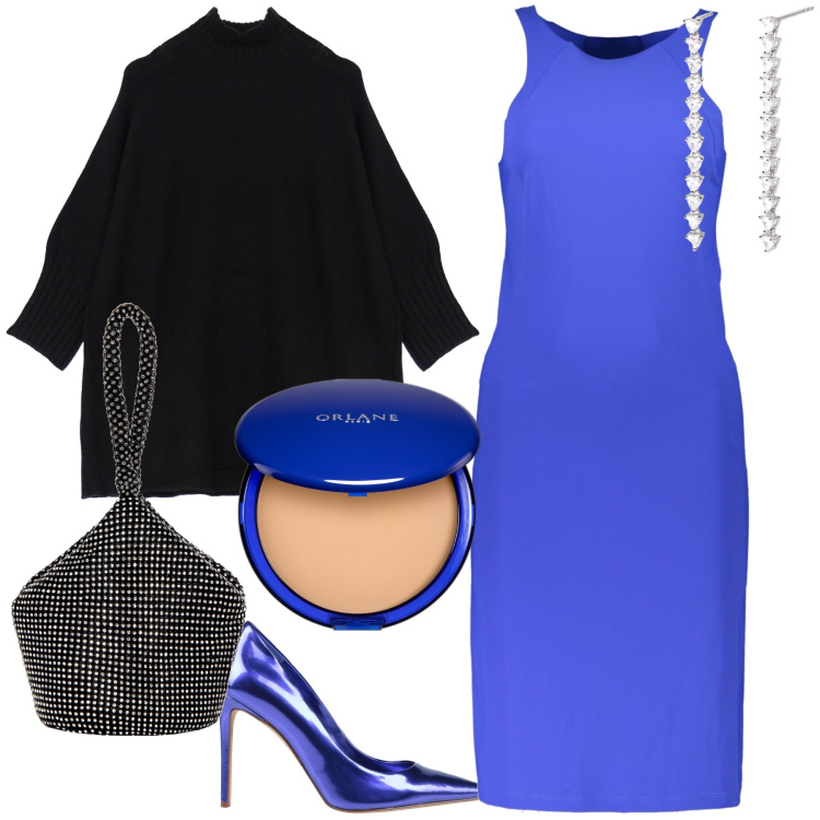 Outfit donna - In corto ma so chic. Stile Glamour per Serata fuori. Abbinamento con décolleté, terre, orecchini, pochette, cappe, vestiti lunghi.