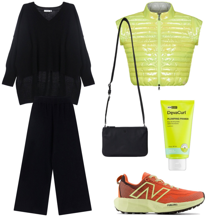Outfit donna - Quando mi voglio riccia. Stile Urban per Tutti i giorni. Abbinamento con primer, sneakers, pullovers, pantaloni, blazer, borse a tracolla.