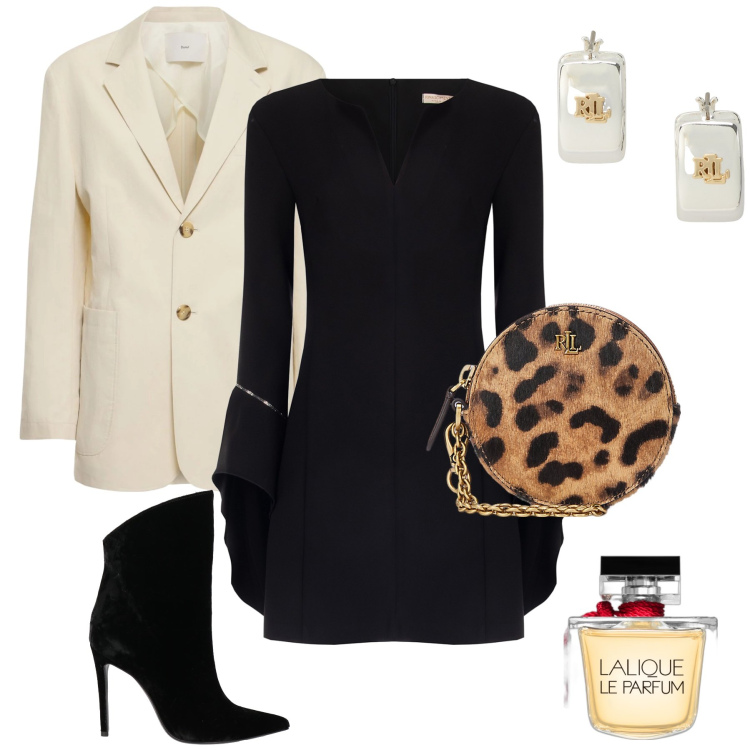 Outfit donna - La borsetta animalier. Stile Sexy per Serata fuori. Abbinamento con stivaletti, profumi, vestiti midi/longuette, orecchini, pochette, blazer.