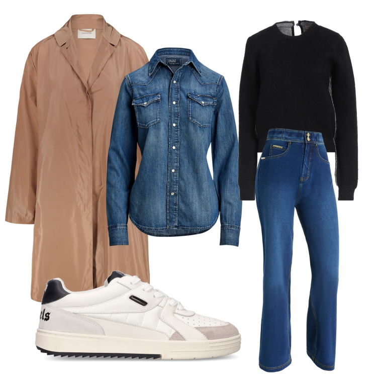 Outfit donna - Non posso fare a meno della comodità. Stile Casual per Tutti i giorni. Abbinamento con pullovers, jeans, camicie, trench, sneakers.