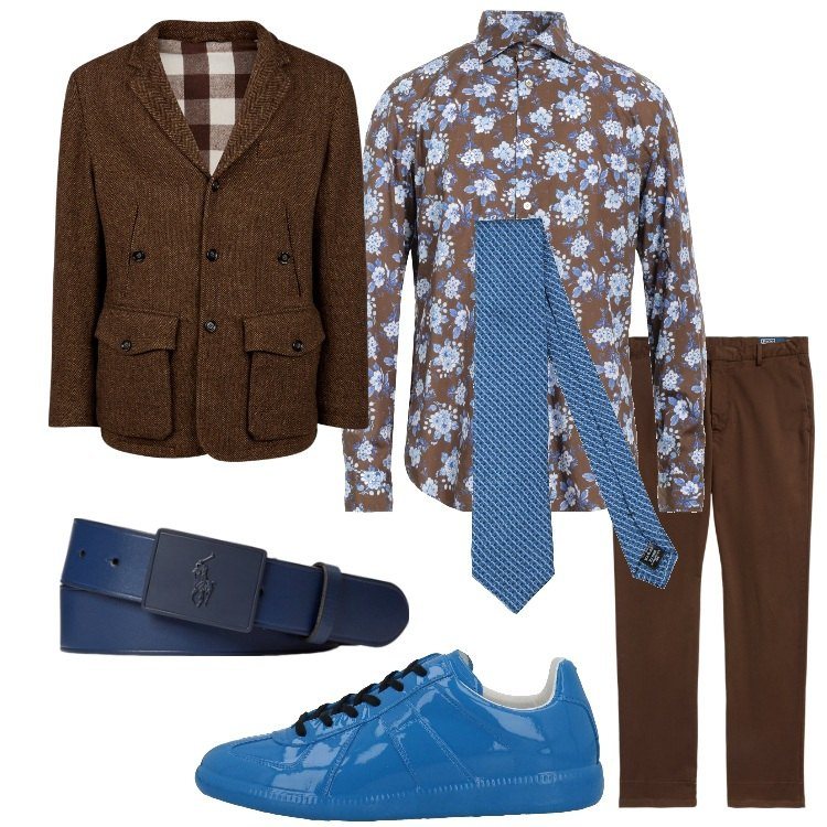 Outfit uomo - La cravatta perché no. Stile Trendy per Serata speciale. Abbinamento con camicie, cravatte, sneakers, giacche, pantaloni, cinture.