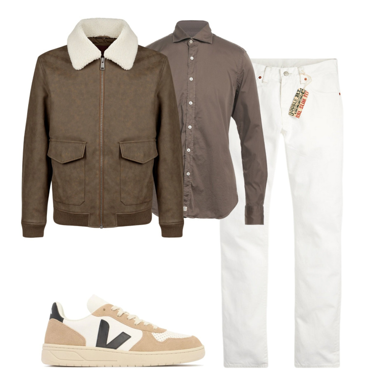 Outfit uomo - Il giubbino in ecopelle. Stile Trendy per Tutti i giorni. Abbinamento con camicie, jeans slim fit, giacche, sneakers.