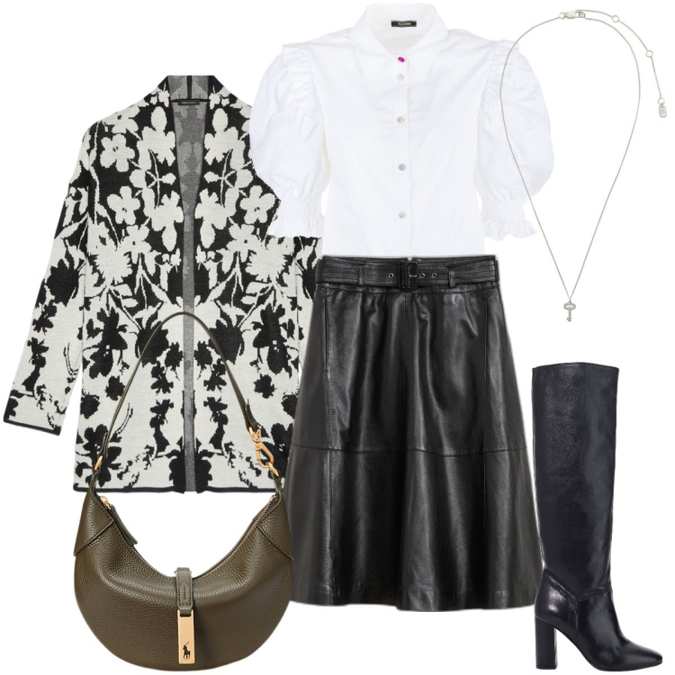 Outfit donna - Le maniche a sbuffo. Stile Romantica per Serata fuori. Abbinamento con gonne, camicie, stivali, borse a spalla, ciondoli, cardigans.