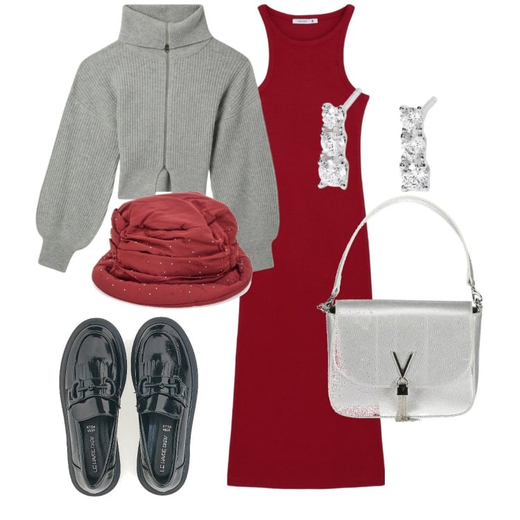 Outfit donna - La bombetta!. Stile Chic per Tutti i giorni. Abbinamento con cardigans, vestiti lunghi, orecchini, mocassini, cappelli, borse a spalla.