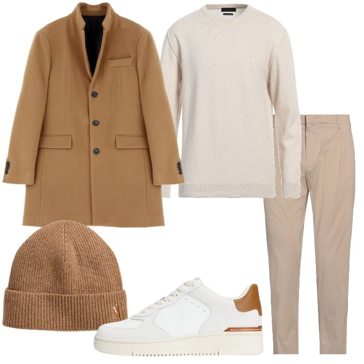 Outfit uomo - Lo stile minimal. Stile Trendy per Tutti i giorni. Abbinamento con pullovers, pantaloni chino, cappotti, berretti, sneakers.