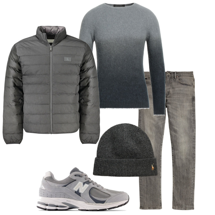 Outfit uomo - Giornate di vacanza. Stile Casual per Tutti i giorni. Abbinamento con pullovers, sneakers, berretti, jeans, giacche.