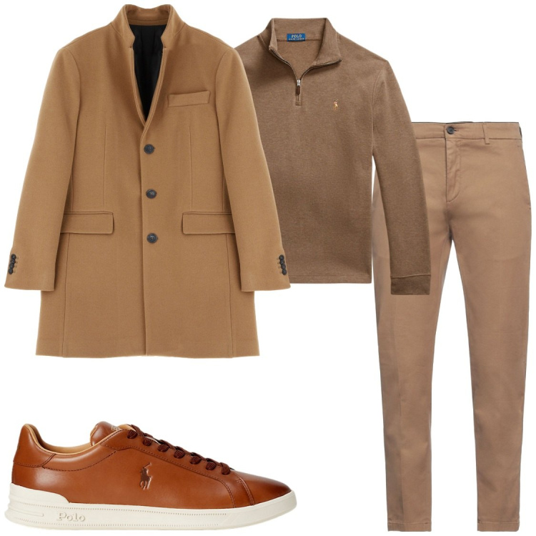 Outfit uomo - Total look #2026882. Stile Business/Elegante per Ufficio. Abbinamento con pantaloni, cappotti, pullovers, sneakers.