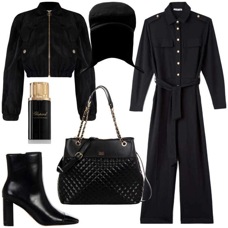 Outfit donna - La coppola con para orecchie. Stile Glamour per Tutti i giorni. Abbinamento con profumi, shopping bag, bomber, stivaletti, tute, cappelli.
