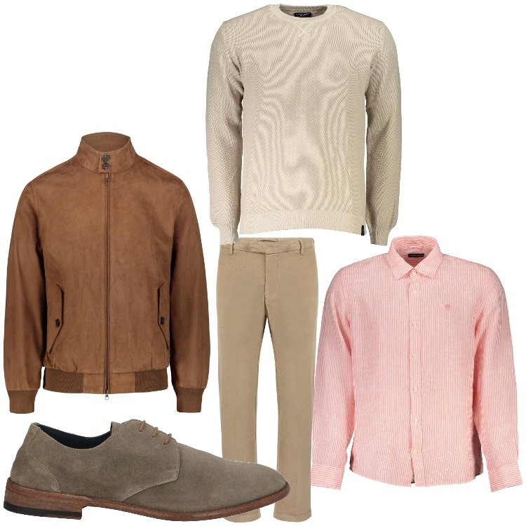 Outfit uomo - Semplicemente. Stile Casual per Ufficio. Abbinamento con scarpe stringate, pantaloni, camicie, giacche, maglieria.