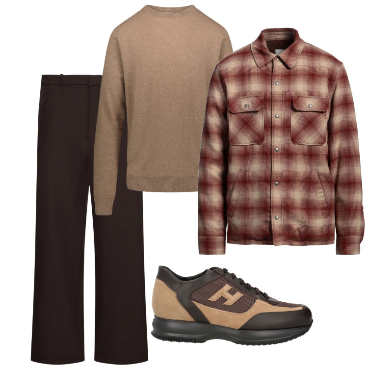 Outfit uomo - Tempo libero. Stile Casual per Tutti i giorni. Abbinamento con sneakers, giacche, maglieria, pantaloni.