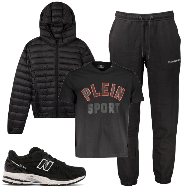 Outfit uomo - Total look #2028110. Stile Casual per Tutti i giorni. Abbinamento con giacche, sneakers, pantaloni, t-shirt.