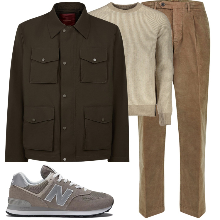 Outfit uomo - Total look #2028125. Stile Urban per Tutti i giorni. Abbinamento con sneakers, giacche, pantaloni, maglieria.