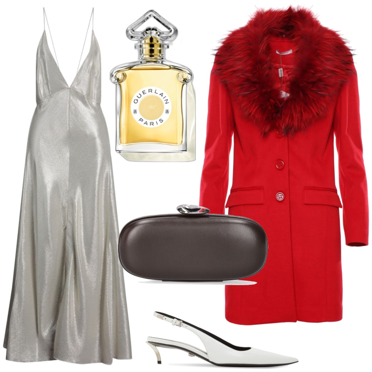 Outfit donna - Chicchissima e scontatissima. Stile Glamour per Serata fuori. Abbinamento con vestiti lunghi, profumi, cappotti, décolleté, pochette.