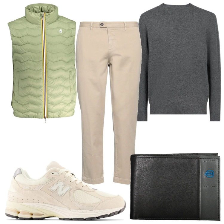 Outfit uomo - Total look #2028355. Stile Casual per Tutti i giorni. Abbinamento con pantaloni, sneakers, maglieria, giacche, portafogli.