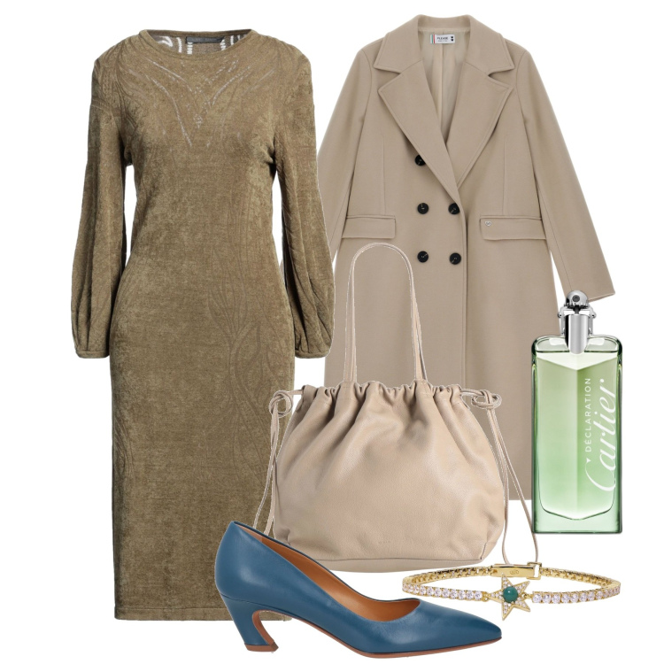 Outfit donna - Cerimonia. Stile Chic per Cerimonia. Abbinamento con vestiti midi/longuette, borse a mano, décolleté, profumi, braccialetti, cappotti.