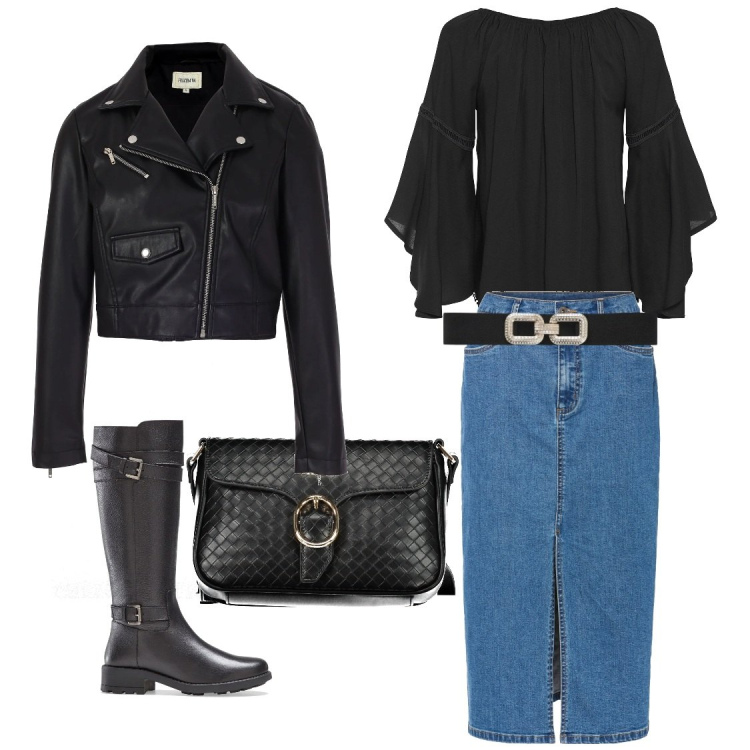 Outfit donna - Comodità. Stile Casual per Tutti i giorni. Abbinamento con stivali, bluse, gonne lunghe, cinture, blazer, borse a tracolla.
