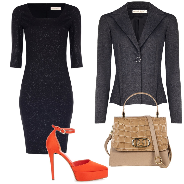 Outfit donna - Sexy lady. Stile Sexy per Serata fuori. Abbinamento con vestiti a tubino, blazer, borse a mano, décolleté.