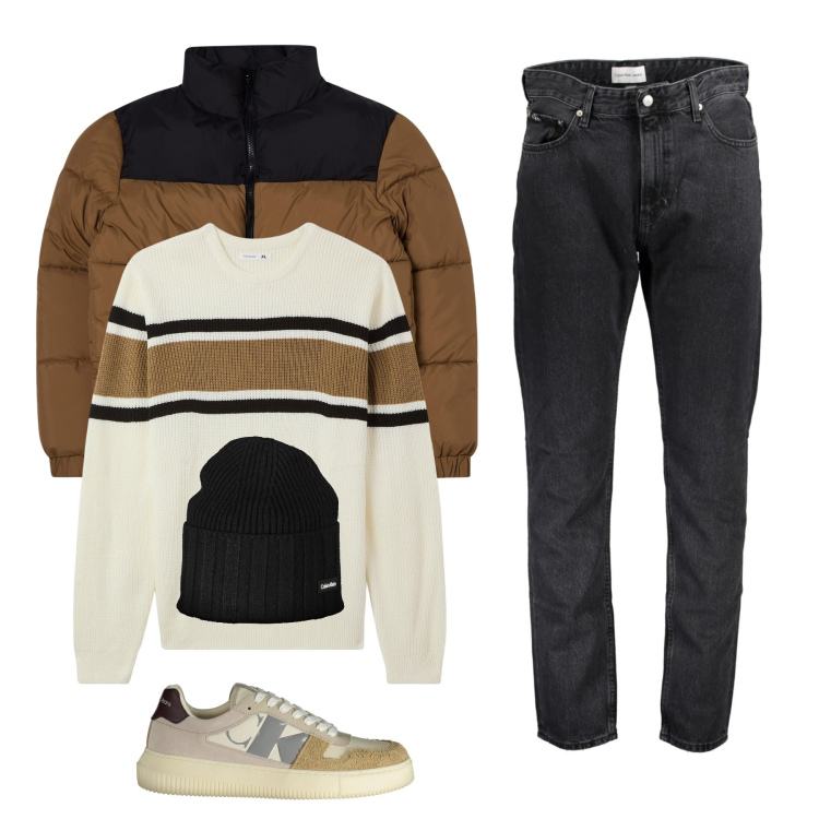 Outfit uomo - California love. Stile Casual per Tutti i giorni. Abbinamento con giacche, maglieria, sneakers, berretti, jeans.