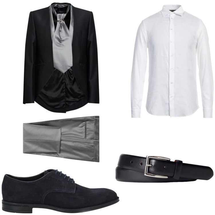 Outfit uomo - Matrimonio. Stile Business/Elegante per Cerimonia. Abbinamento con abiti, camicie, scarpe stringate, cinture.