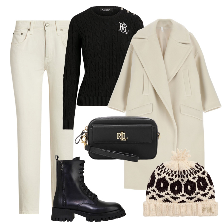 Outfit donna - Il cappotto avvolgente oversize. Stile Casual chic per Tutti i giorni. Abbinamento con cappotti, stivali, pochette, maglieria, jeans, berretti.
