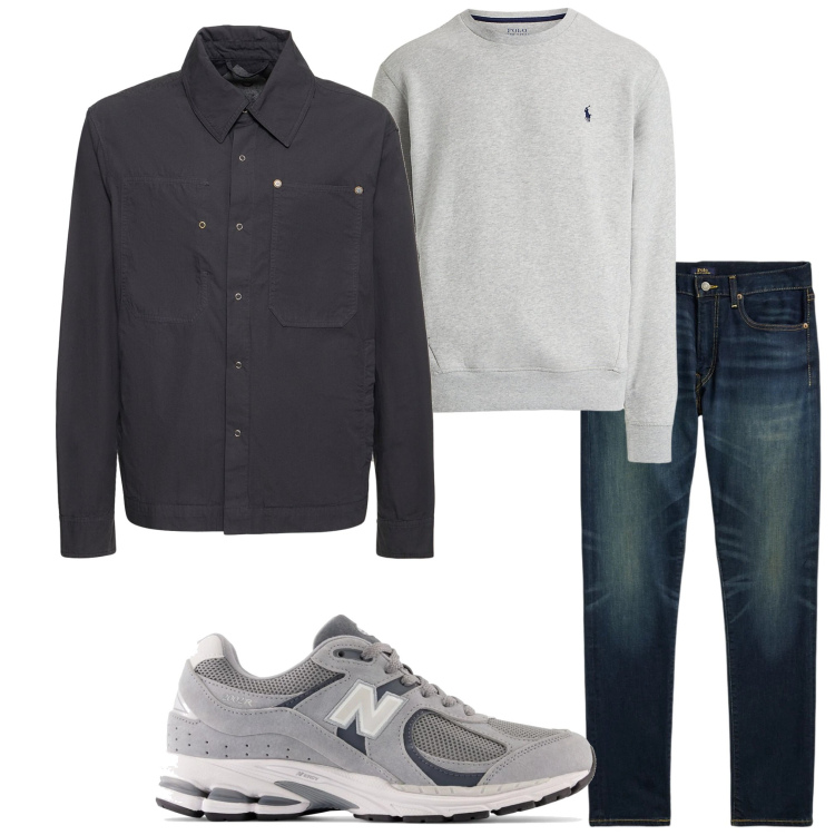 Outfit uomo - Momenti di relax. Stile Casual per Tutti i giorni. Abbinamento con sneakers, jeans, felpe, giacche.