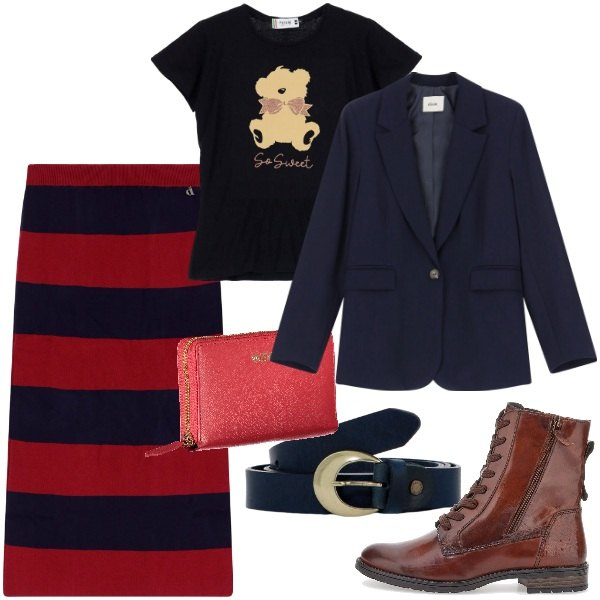 Outfit donna - Wrap dress. Stile Trendy per Tutti i giorni. Abbinamento con t-shirt, blazer, gonne longuette, cinture, anfibi, portafogli.