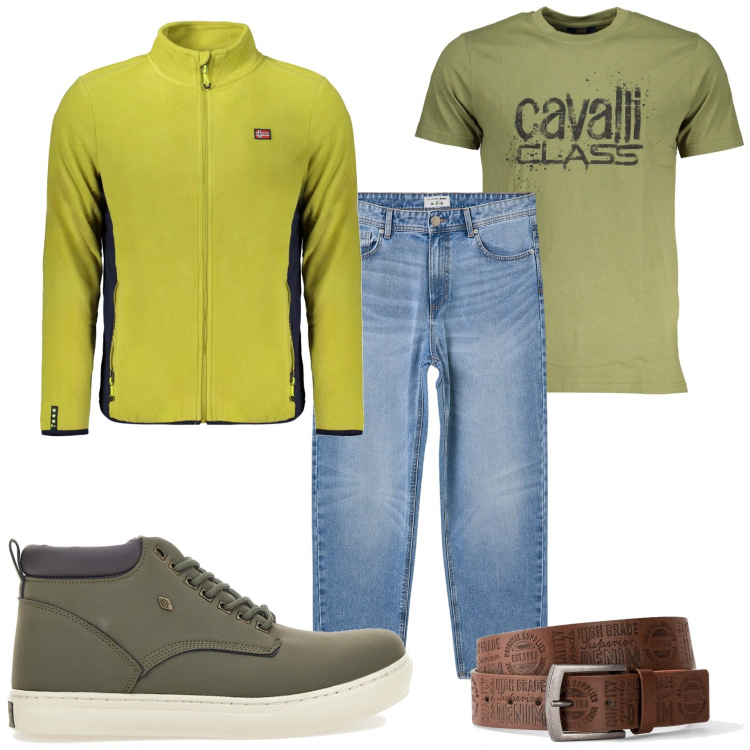 Outfit uomo - Mi vesto con poco. Stile Casual per Tutti i giorni. Abbinamento con cinture, jeans, felpe, stivali e stivaletti, t-shirt.
