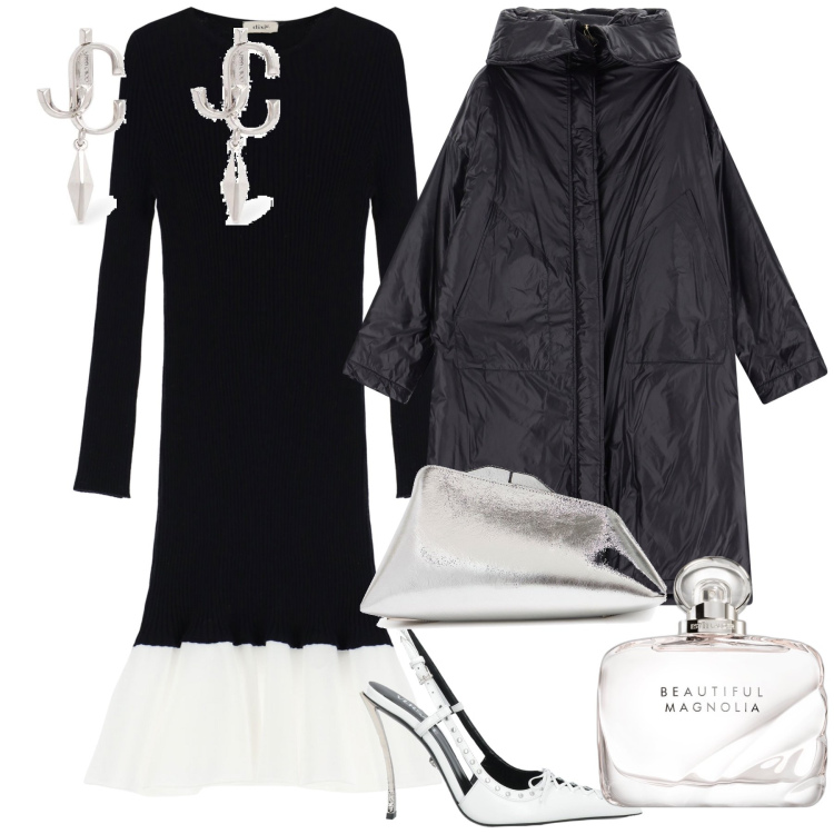 Outfit donna - Abito adorabile. Stile Chic per Serata fuori. Abbinamento con décolleté, profumi, parka, vestiti midi/longuette, pochette, orecchini.