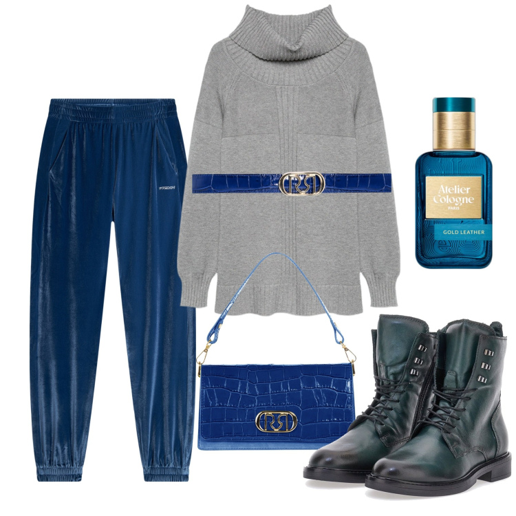 Outfit donna - Abbraccia le tue curve con il wrap dress. Stile Sporty chic per Tutti i giorni. Abbinamento con profumi, borse a tracolla, cinture, pantaloni, anfibi, maglieria.