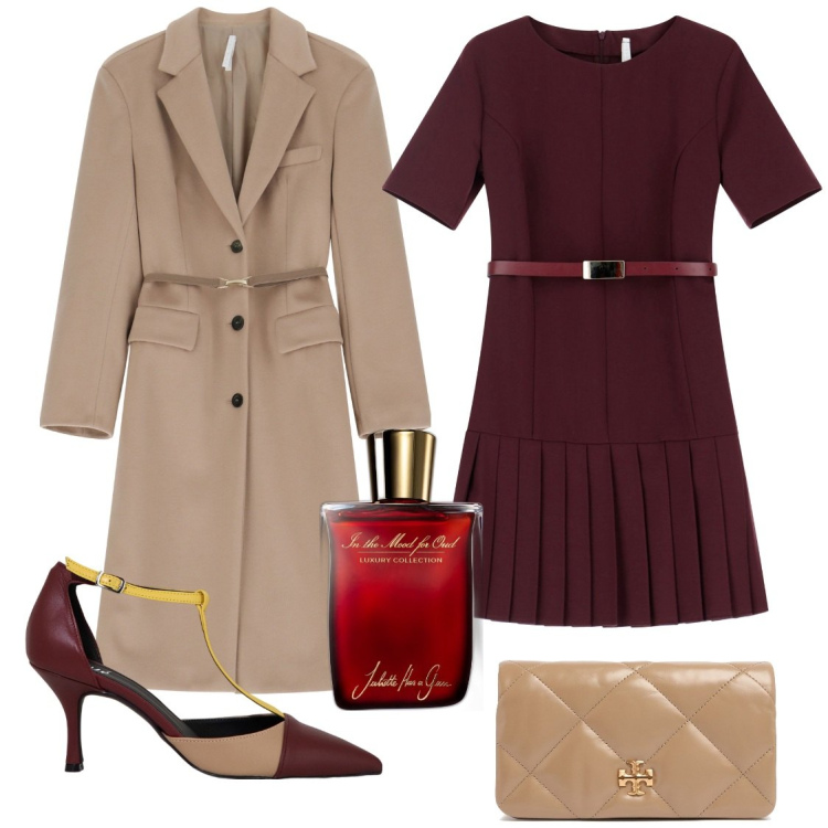 Outfit donna - Elegance. Stile Bon Ton per Cerimonia. Abbinamento con profumi, décolleté, vestiti corti, cappotti, pochette.