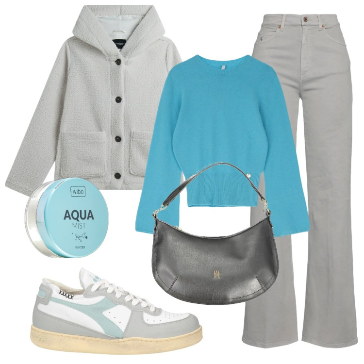 Outfit donna - City. Stile Casual per Tutti i giorni. Abbinamento con sneakers, pantaloni, ciprie, pullovers, blazer, borse a spalla.