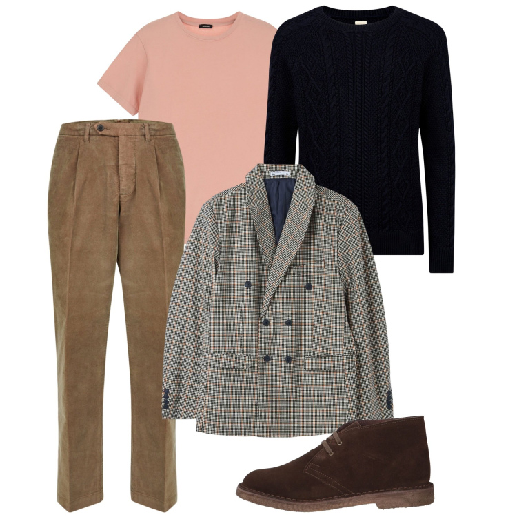 Outfit uomo - Stile personale. Stile Casual per Tutti i giorni. Abbinamento con stivali e stivaletti, t-shirt, giacche, maglieria, pantaloni.