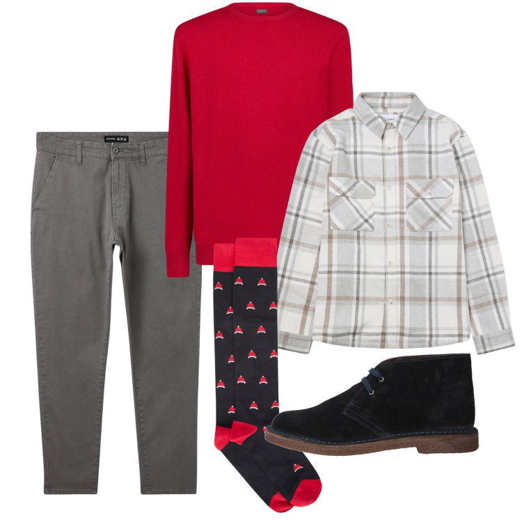Outfit uomo - Le calze lunghe. Stile Casual per Tutti i giorni. Abbinamento con stivali e stivaletti, pantaloni chino, cappotti, maglieria, calzini.