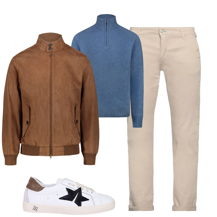 Outfit uomo - City. Stile Urban per Tutti i giorni. Abbinamento con pantaloni, sneakers, maglieria, giacche.