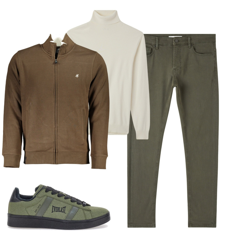 Outfit uomo - City. Stile Casual per Tutti i giorni. Abbinamento con pantaloni skinny, maglieria, sneakers, felpe.
