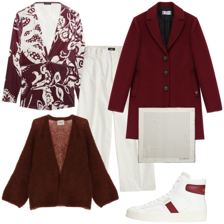 Outfit donna - My new layers. Stile Casual chic per Tutti i giorni. Abbinamento con cappotti, cardigans, pantaloni, foulard, sneakers, t-shirt.