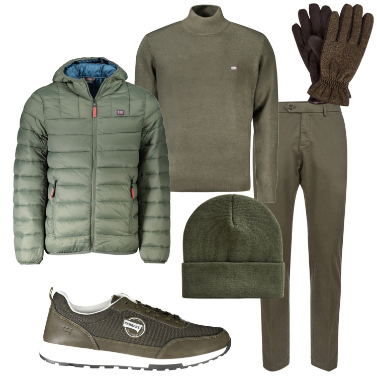 Outfit uomo - Basic style. Stile Casual per Tutti i giorni. Abbinamento con berretti, pantaloni chino, guanti, sneakers, maglieria, giacche.