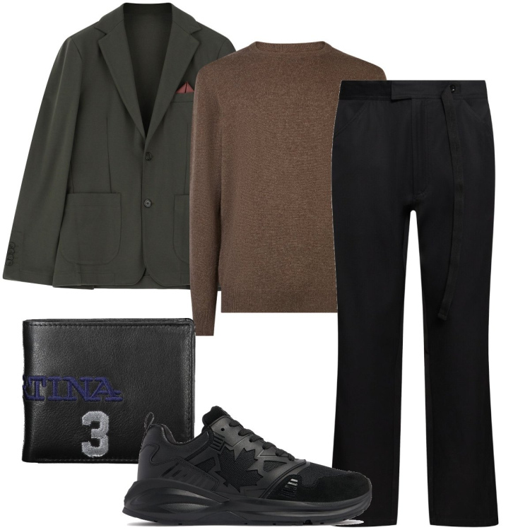 Outfit uomo - Accessori neri. Stile Business/Elegante per Serata speciale. Abbinamento con giacche, maglieria, pantaloni, sneakers, portafogli.