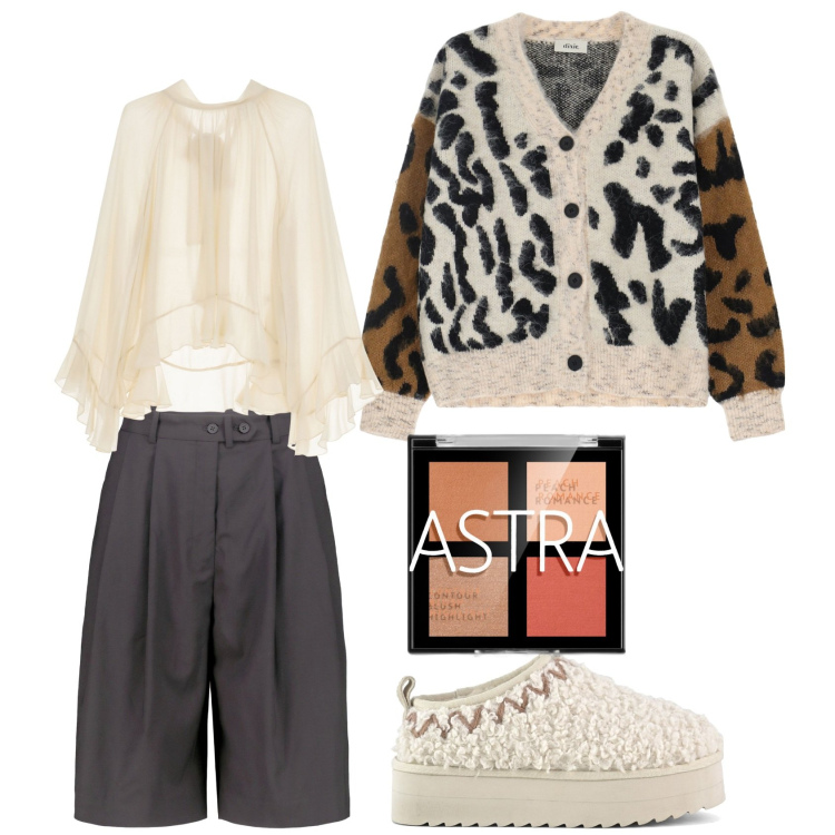 Outfit donna - Teddy new year !. Stile Casual chic per Tutti i giorni. Abbinamento con blush, cardigans, camicie, sabot, bermuda.